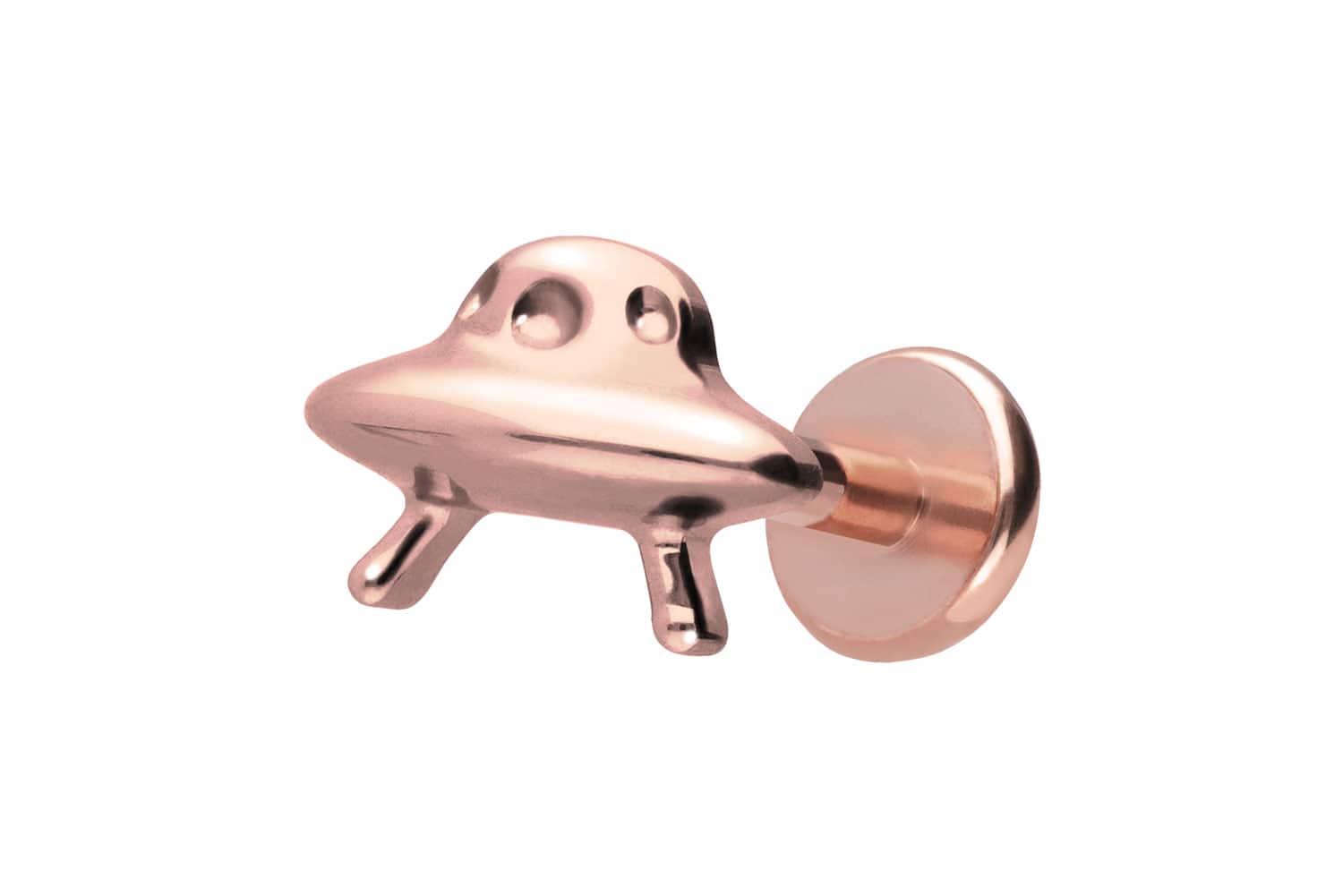 Titan Labret Piercing mit Push Fit UFO